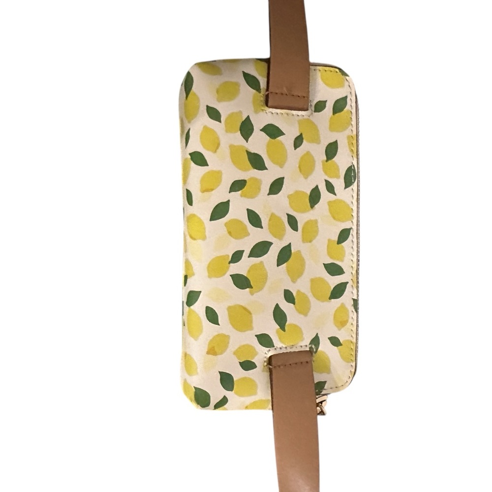 NWT Kate Spade New York Leather Zip Top Leather Belt Bag Lemon Toss Size L/XL - Picture 4 of 4
